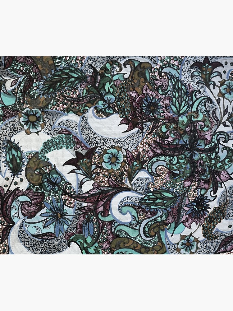 Textile Tattoo Mandala Pale Blue by AstridS