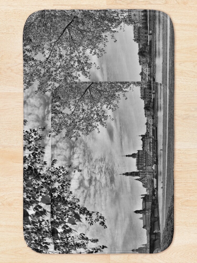 Alternate view of "The Barok Heart of Europe" (B&W) Bath Mat