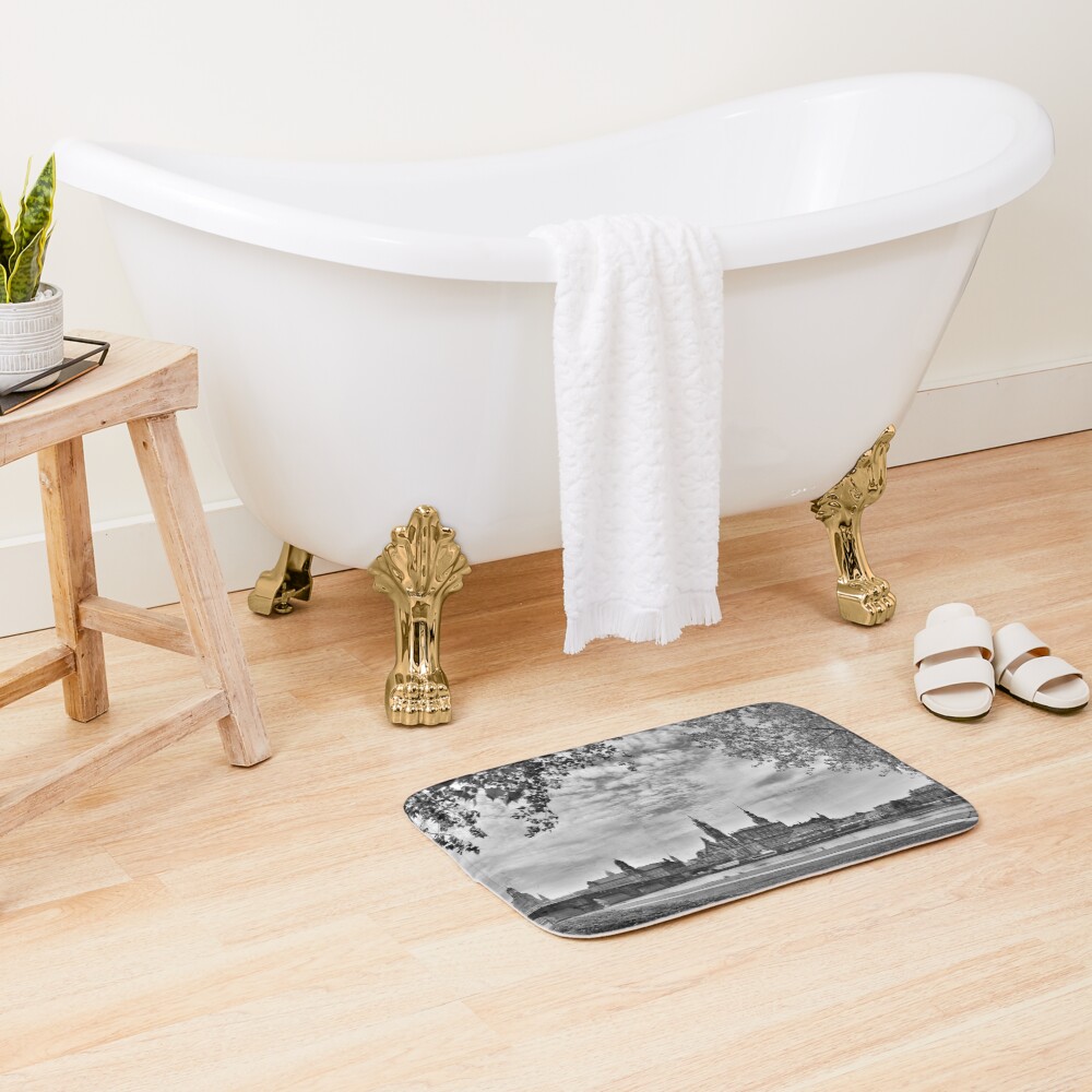 "The Barok Heart of Europe" (B&W) Bath Mat