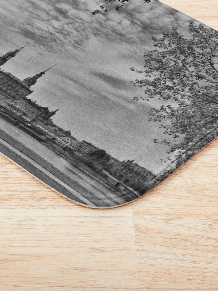 Alternate view of "The Barok Heart of Europe" (B&W) Bath Mat