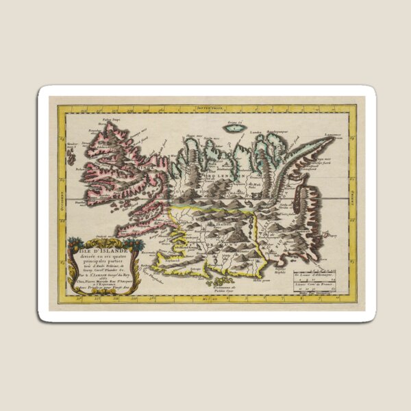 Item preview, Ancient and Beautiful map of Iceland from 1667 designed and sold by Just Icelandic.