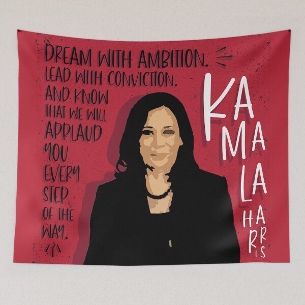 Item preview, KAMALA HARRIS- Dream with Ambition Quote (Victory Speech)  designed and sold by HeraAndKosmos.