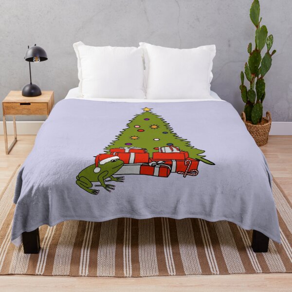 Item preview, Santa Frog and Christmas Tree designed and sold by ellenhenry.