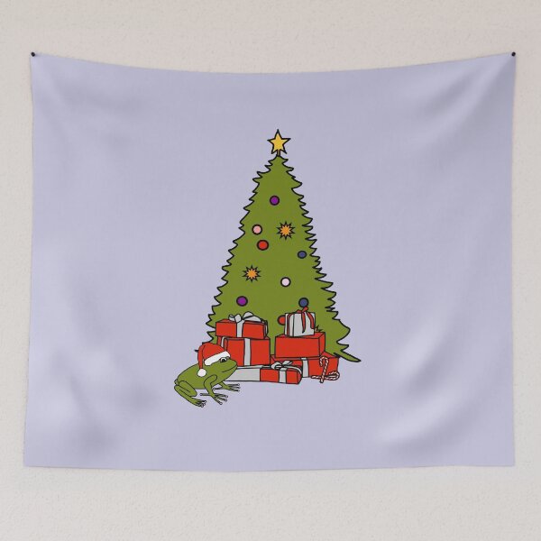 Item preview, Santa Frog and Christmas Tree designed and sold by ellenhenry.