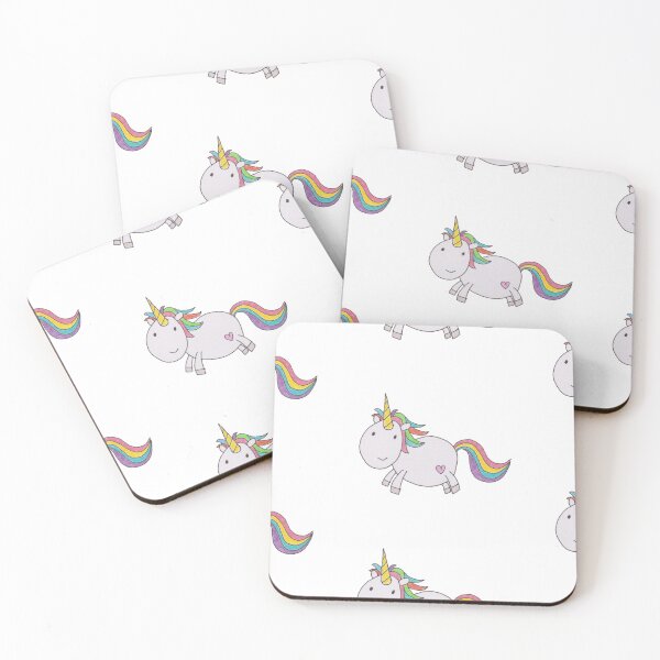 Item preview, Rainbow Unicorn - White Background designed and sold by LouiseFranksArt.