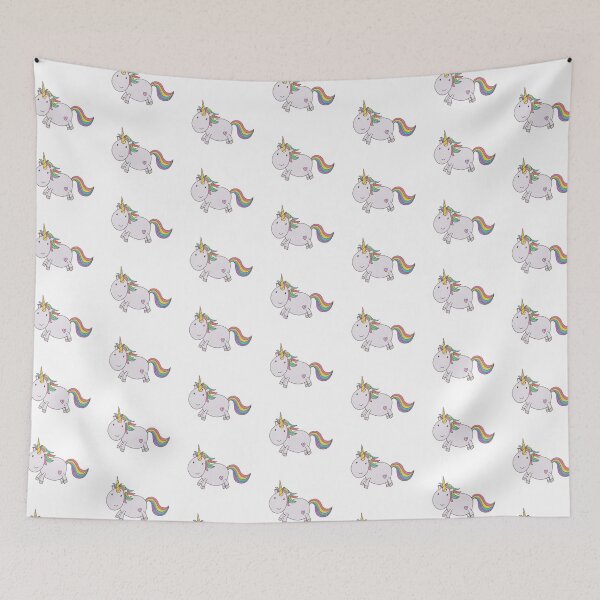 Item preview, Rainbow Unicorn - White Background designed and sold by LouiseFranksArt.
