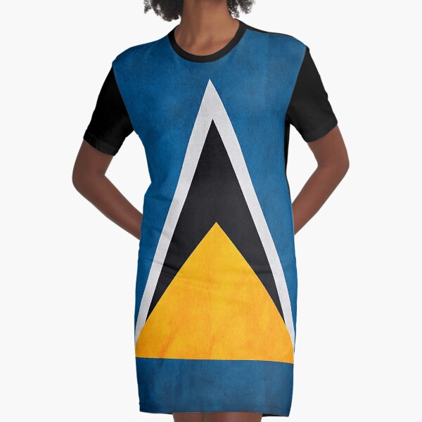 Flag of Saint Lucia Graphic T-Shirt Dress for Sale by Freihalt