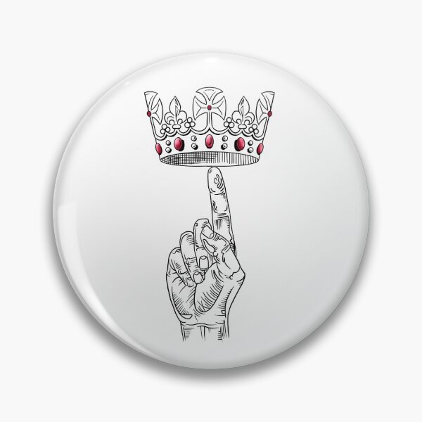 Item preview, Crown and hand illustration designed and sold by Grace Curran.