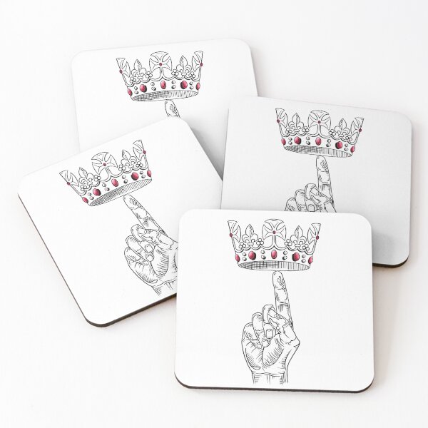 Item preview, Crown and hand illustration designed and sold by Grace Curran.