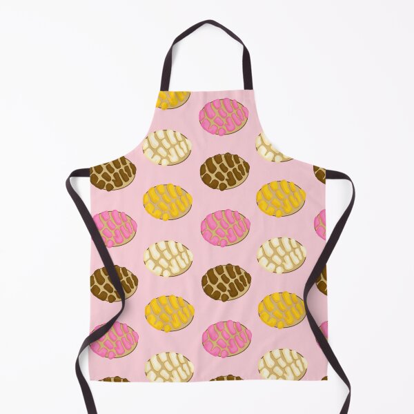 Latinx Concha Mexican Bread Pan Dulce Pink Apron