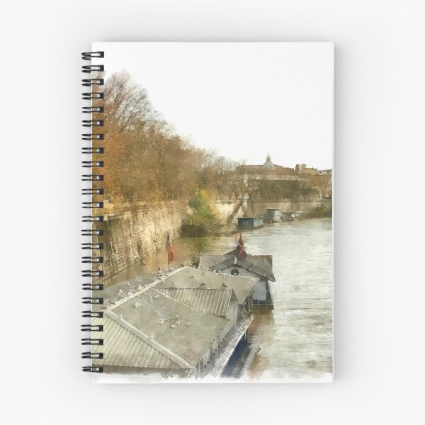 Item preview, Rome: Tiber River boats and urban landscape designed and sold by Giuseppe Cocco.