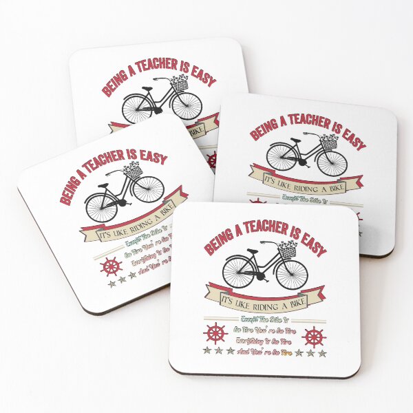 Item preview, BEING A TEACHER IS EASY, IT'S LIKE RIDING A BIKE EXCEPT THE BIKE IS ON FIRE YOU'RE ON FIRE EVERYTHING IS ON FIRE AND YOU'RE ON FIRE, Funny Teacher Quote  Shirts designed and sold by KHRO.