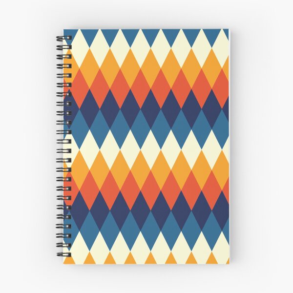 Item preview, Blues, Red, Orange and Cream Color Diamond Pattern designed and sold by hobrath.