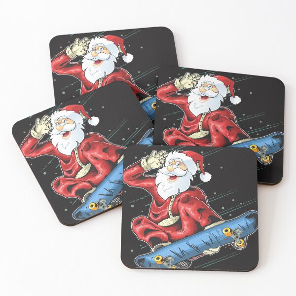 Item preview, Christmas skateboarding Santa  designed and sold by urban-color.