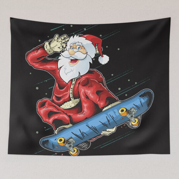 Item preview, Christmas skateboarding Santa  designed and sold by urban-color.