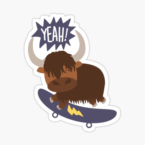 Item preview, Skateboarding Yak - Purple designed and sold by Lulupainting.