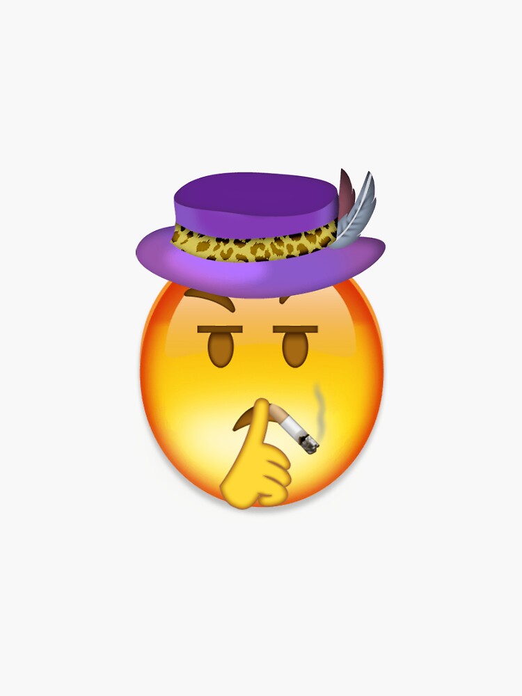 “emoji pimp” Sticker for Sale by RusuArts99 | Redbubble