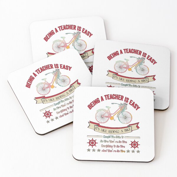 Item preview, BEING A TEACHER IS EASY, IT'S LIKE RIDING A BIKE EXCEPT THE BIKE IS ON FIRE YOU'RE ON FIRE EVERYTHING IS ON FIRE AND YOU'RE ON FIRE, Funny Teacher Quote  Shirts designed and sold by KHRO.