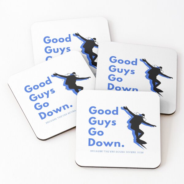 Item preview, Good guys go down Diver Funny Love Flag Open Ocean Aquaholic Muff Snorkeling Commercial dives Water Life Underwater Destination  designed and sold by CJCTEES.