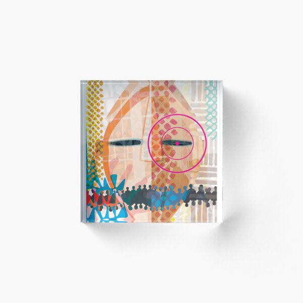 Afrikanische Maske IV Acrylblock