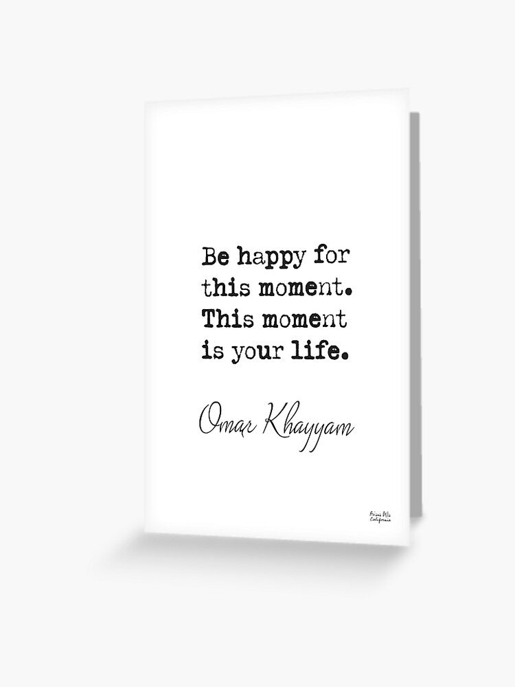 Be Happy For This Moment. This Moment Is Your Life Canvas Wall Art Omar  Khayyam Quotes Poster Farmhouse Wall Decor Stretched And Framed Ready To  Hang