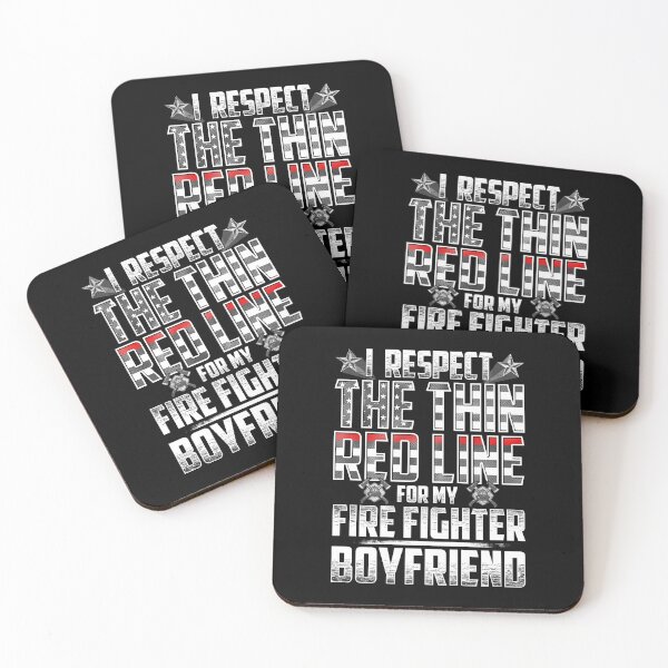 Item preview, Boyfriend Fire Fighter Thin Red Line designed and sold by wheedesign.