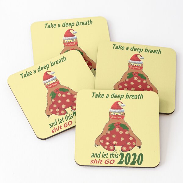 Item preview,  Santa Is Social Distancing - Sloth 'Take A Deep Breath And Let This 2020 Shit Go'   designed and sold by TeesFashion.