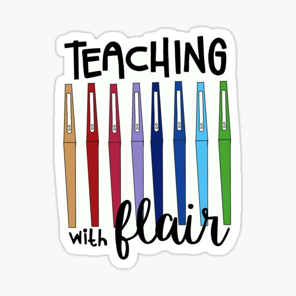 Custom Flair Pen Teacher Sticker – sharpthoughtlings