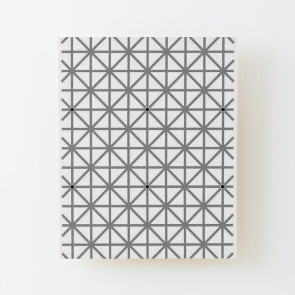 12 dot optical illusion Wood Mounted Print