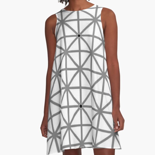 12 dot optical illusion A-Line Dress