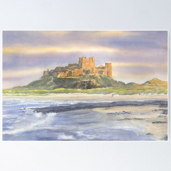 Item preview, Bamburgh Castle, Northumberland designed and sold by GillGillIllustr.