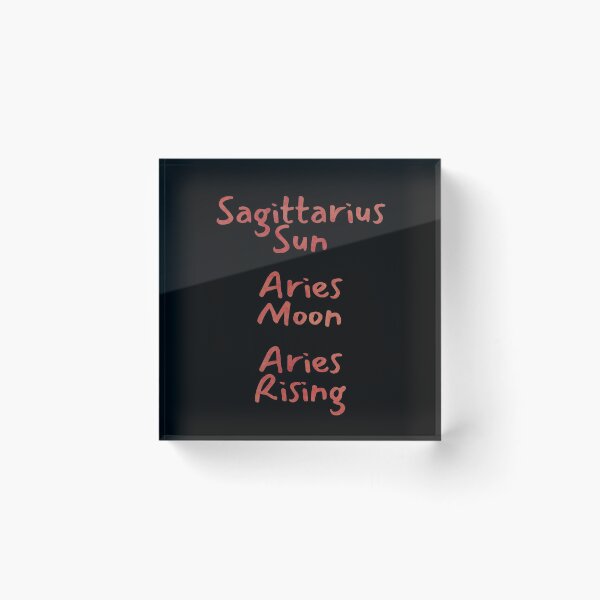 Item preview, Sagittarius Sun Aries Moon Aries Rising Text designed and sold by leomooncreates.
