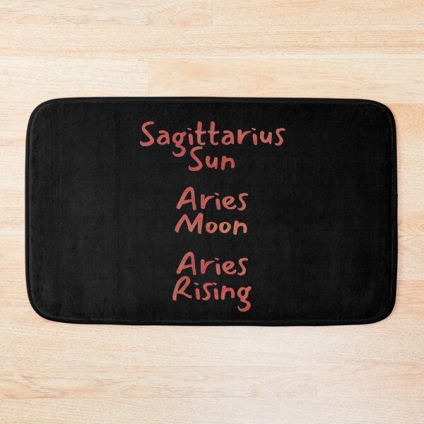 Item preview, Sagittarius Sun Aries Moon Aries Rising Text designed and sold by leomooncreates.