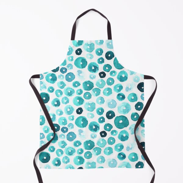 Item preview, turquoise watercolor brush circles designed and sold by CaptainTigra.