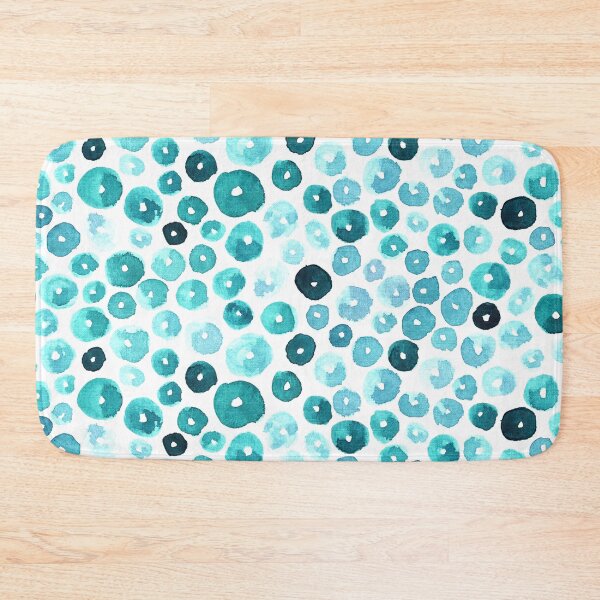 Item preview, turquoise watercolor brush circles designed and sold by CaptainTigra.