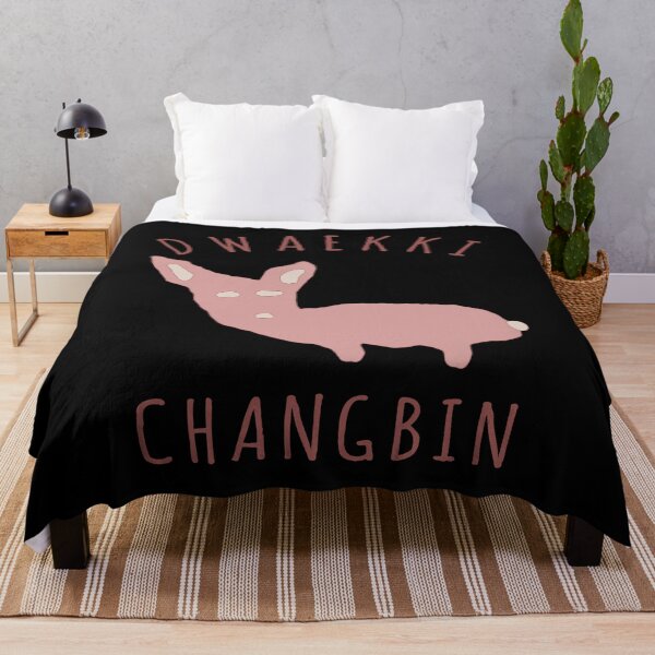 Item preview, STRAY KIDS Dwaekki Changbin Pig Rabbit Cute Funny Meme designed and sold by SugarSaint.