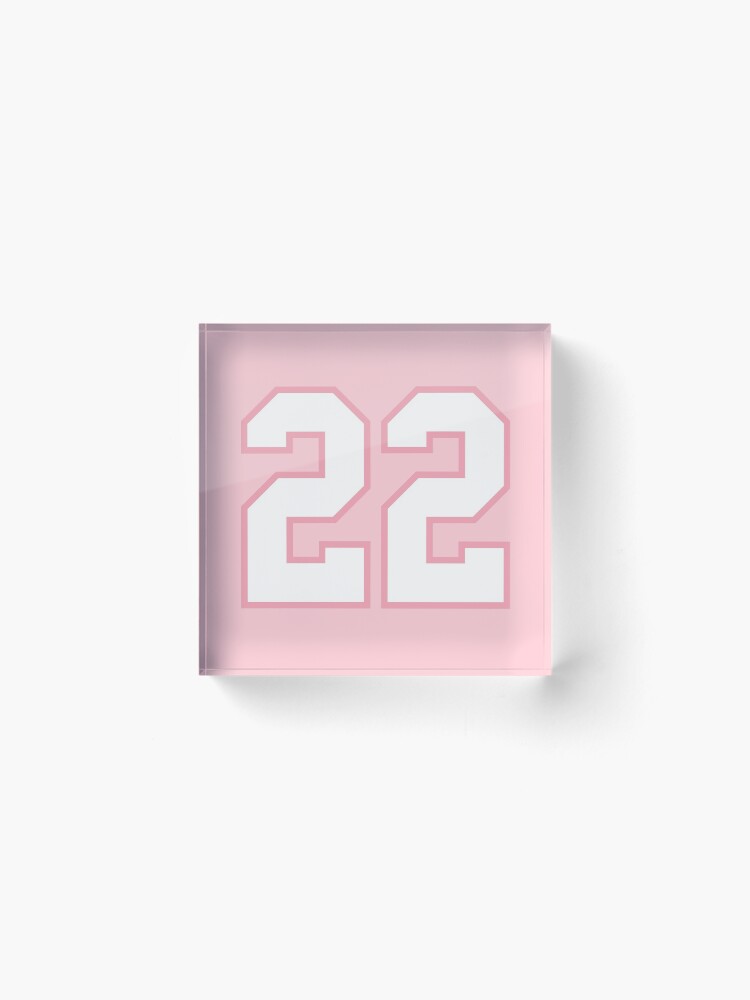 Alternate view of 22 Number Twenty Two Girls Jersey Acrylic Block