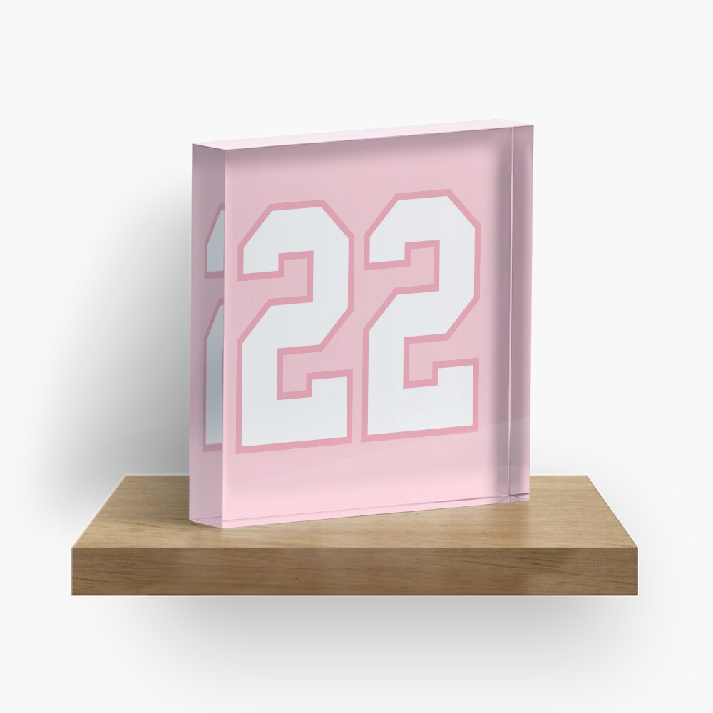 22 Number Twenty Two Girls Jersey Acrylic Block