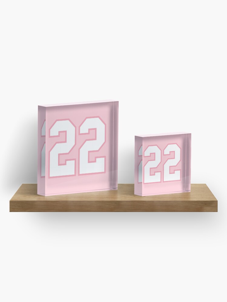 Alternate view of 22 Number Twenty Two Girls Jersey Acrylic Block