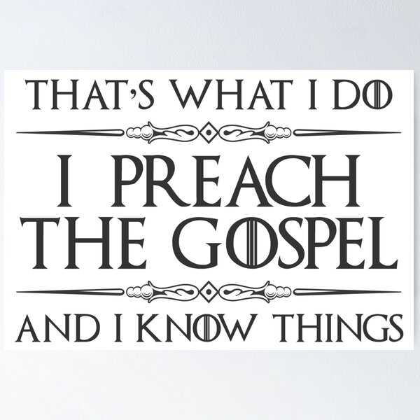 Item preview, Pastor Appreciation Gifts - I Preach the Gospel & I Know Things Funny Gift Ideas for Clergy Minister Preacher Rabbi & Vicar designed and sold by merkraht.