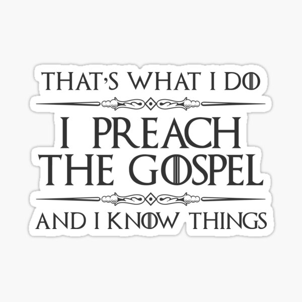Item preview, Pastor Appreciation Gifts - I Preach the Gospel & I Know Things Funny Gift Ideas for Clergy Minister Preacher Rabbi & Vicar designed and sold by merkraht.