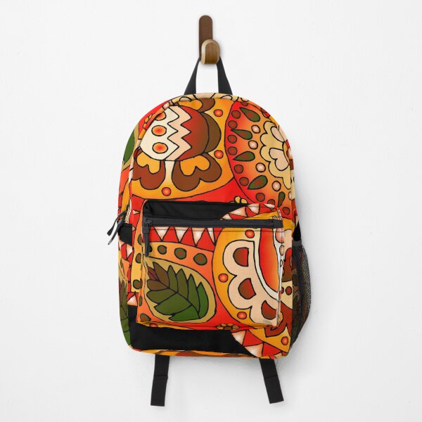 Item preview, Krakow folk pattern orange designed and sold by Paulina Dabrowska-Dorozynska.