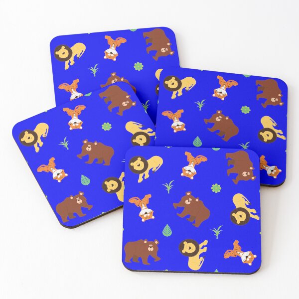 Item preview, Lions and Tigers and Bears - Lion Bright Blue designed and sold by sw-b.