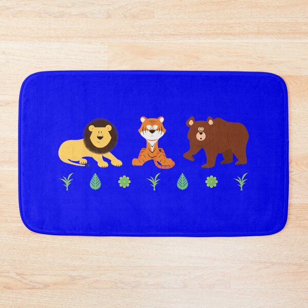 Item preview, Lions and Tigers and Bears - Lion Bright Blue designed and sold by sw-b.