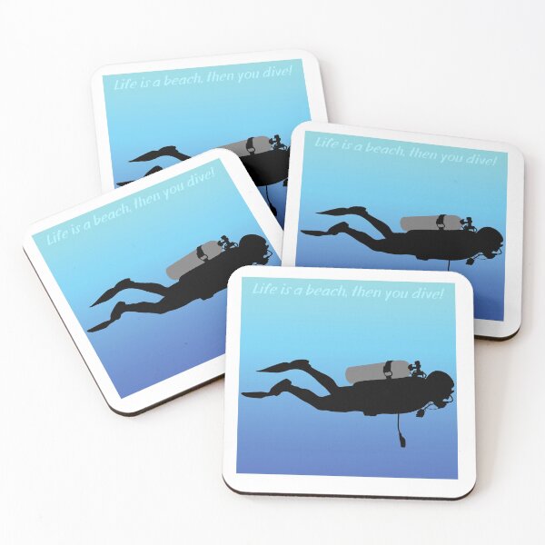 Item preview, Life is a beach then you dive - Diver Funny Love Flag Open Ocean Aquaholic Muff Snorkeling Commercial dives Water designed and sold by CJCTEES.