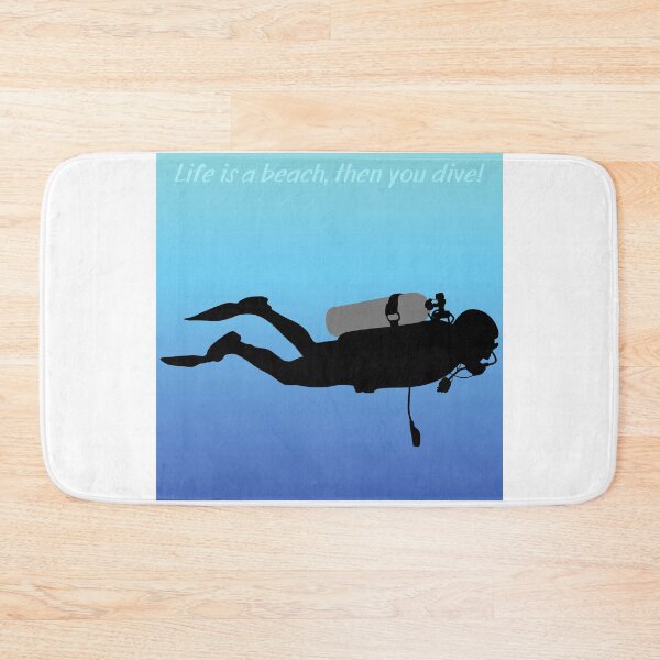 Item preview, Life is a beach then you dive - Diver Funny Love Flag Open Ocean Aquaholic Muff Snorkeling Commercial dives Water designed and sold by CJCTEES.