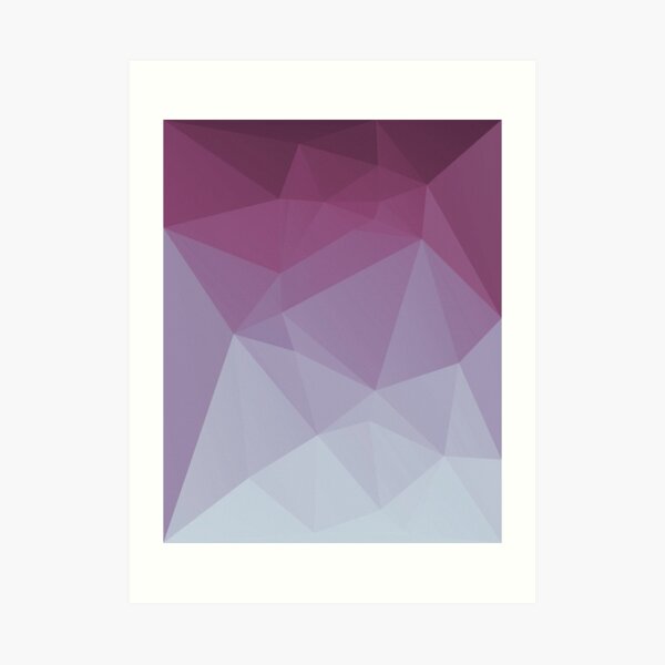 Low Poly Polygonal Geometric Design Pink 01 Art Print