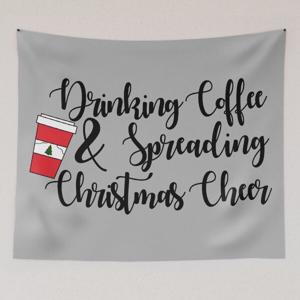Item preview, Drinking Coffee and Spreading Christmas Cheer designed and sold by ismuggleturtles.