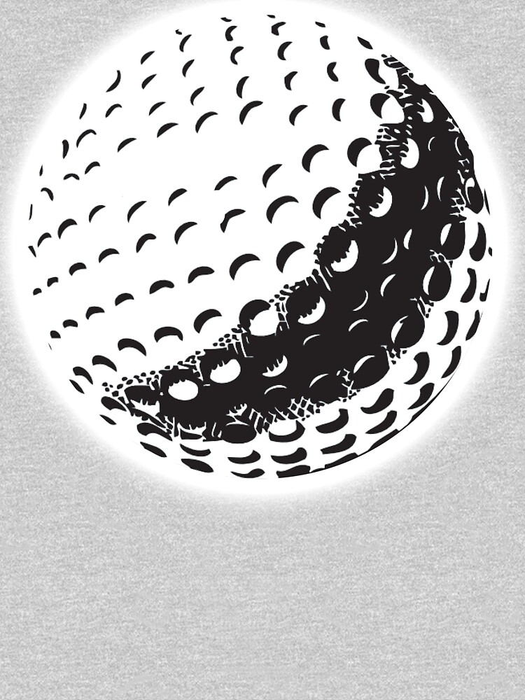 GOLF BALL, SPORT, Golfing, Golf, Black on White. by TOMSREDBUBBLE