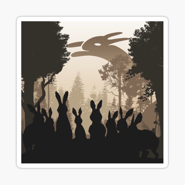 Item preview, Watership Down foggy forest journey design. Birthday party gifts. Officially licensed merch. designed and sold by chrlalexandru.